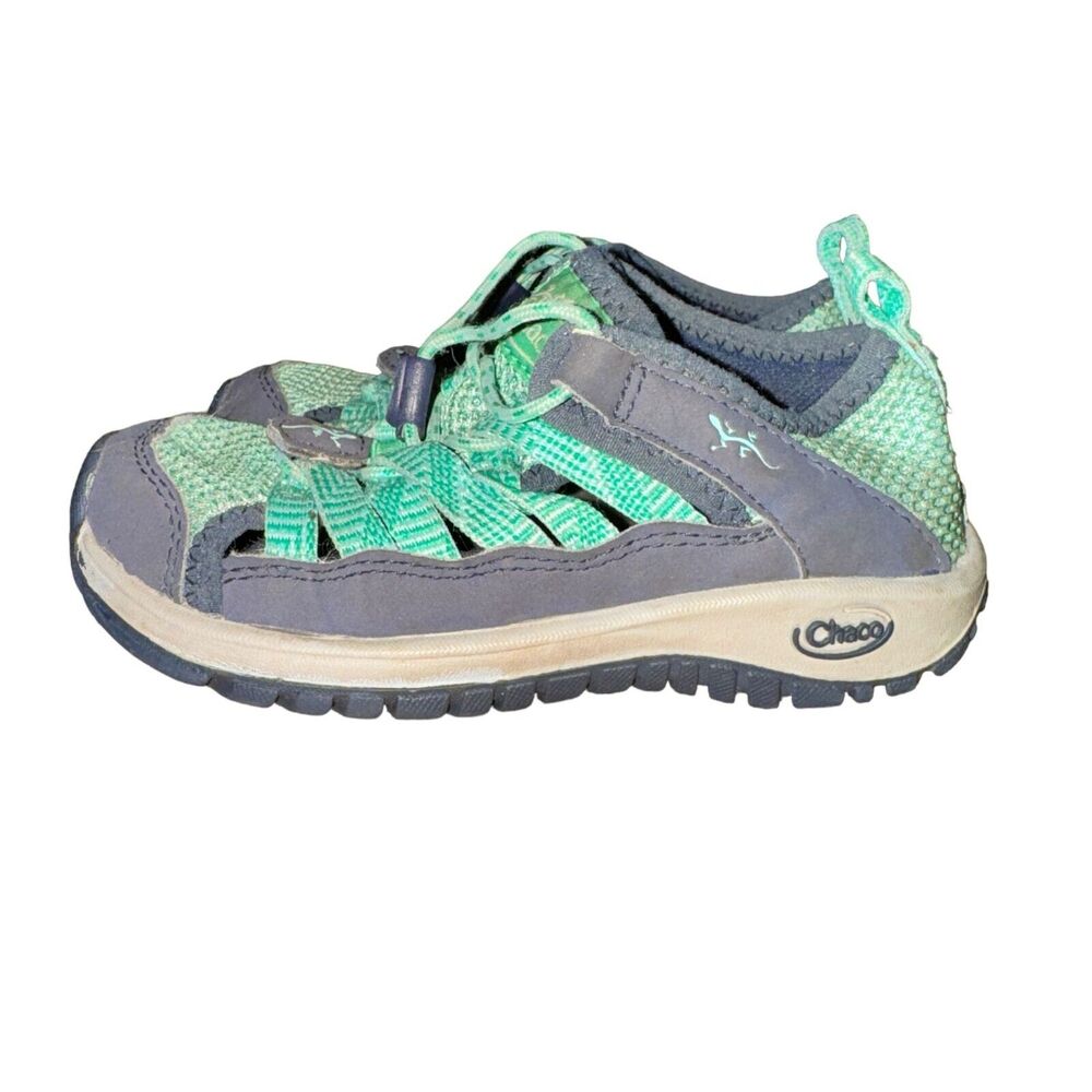 Chaco Outcross 2 Shoes Toddler Size 10 Green Gray Closed Toe Water Sport